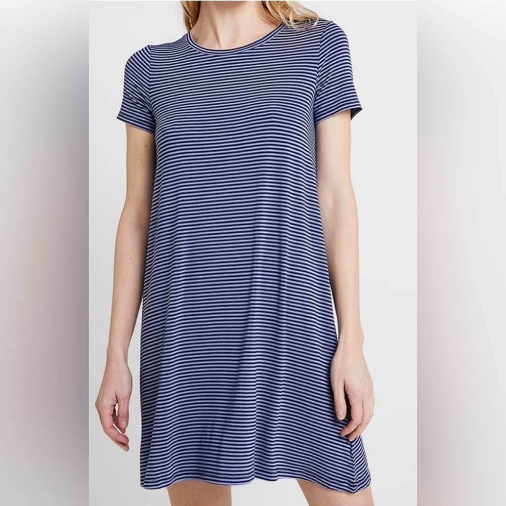 GAP Striped Blue T- Shirt Dress size XS - Picture 2 of 16